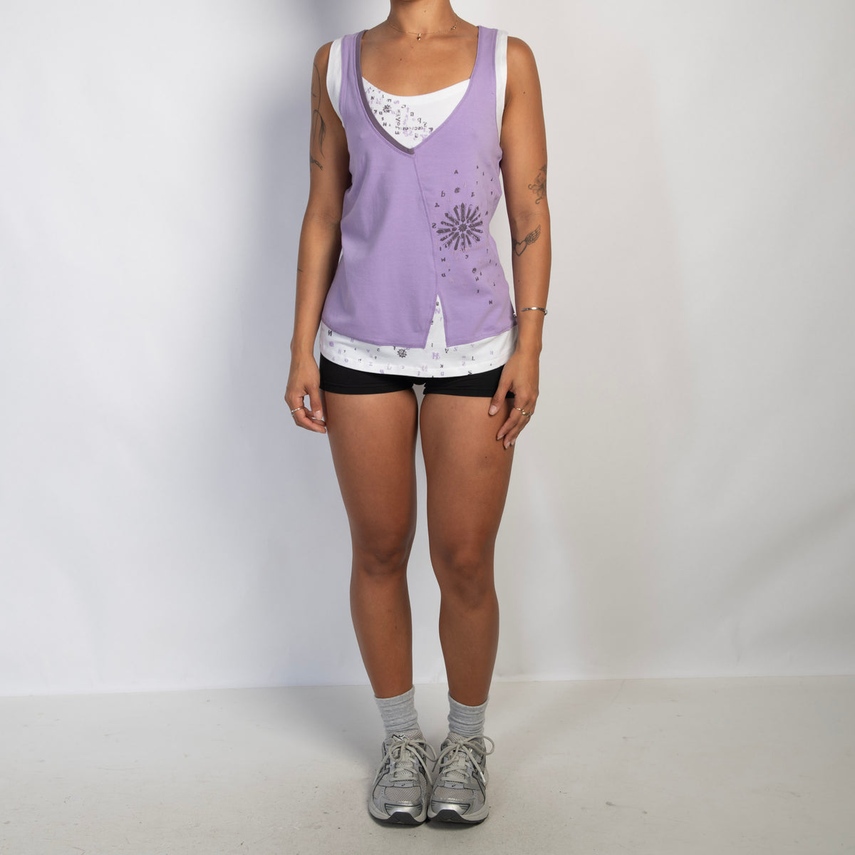 PURPLE COTTON TANK TOP