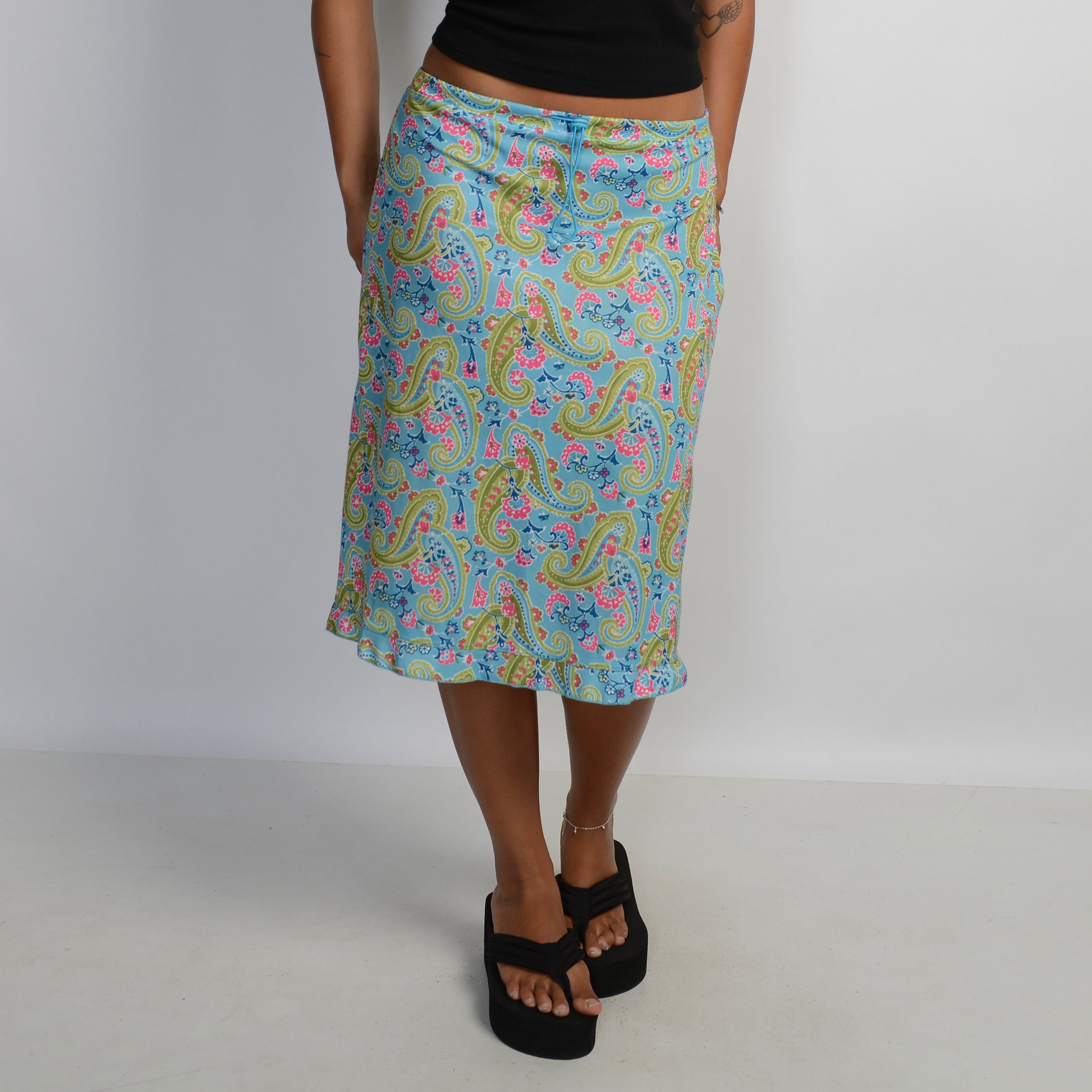 PAISLEY MIDI SKIRT
