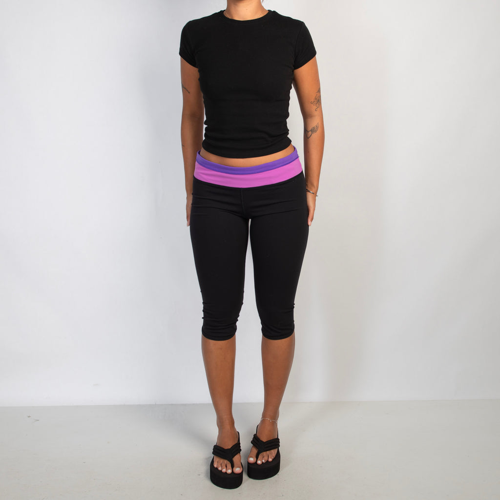 FUCHSIA WAIST CROP TIGHTS