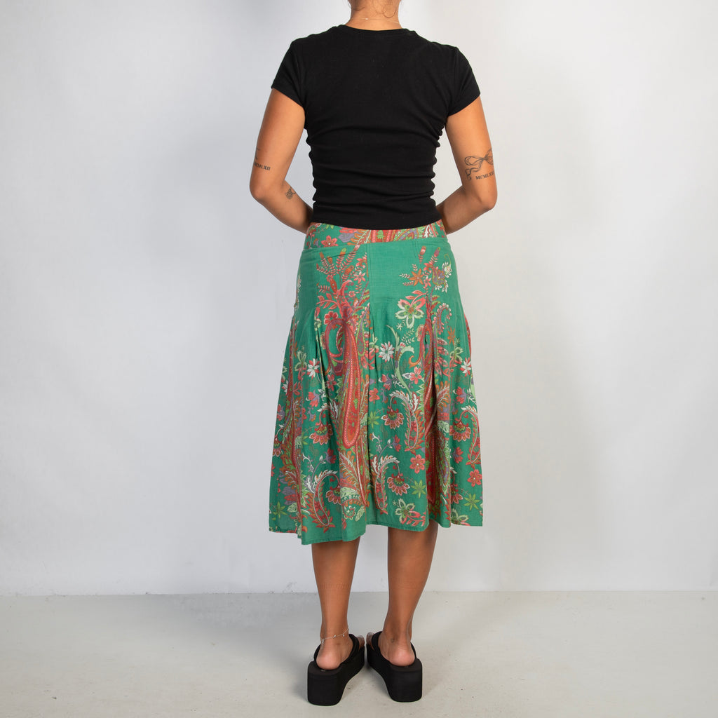 PAISLEY MIDI SKIRT