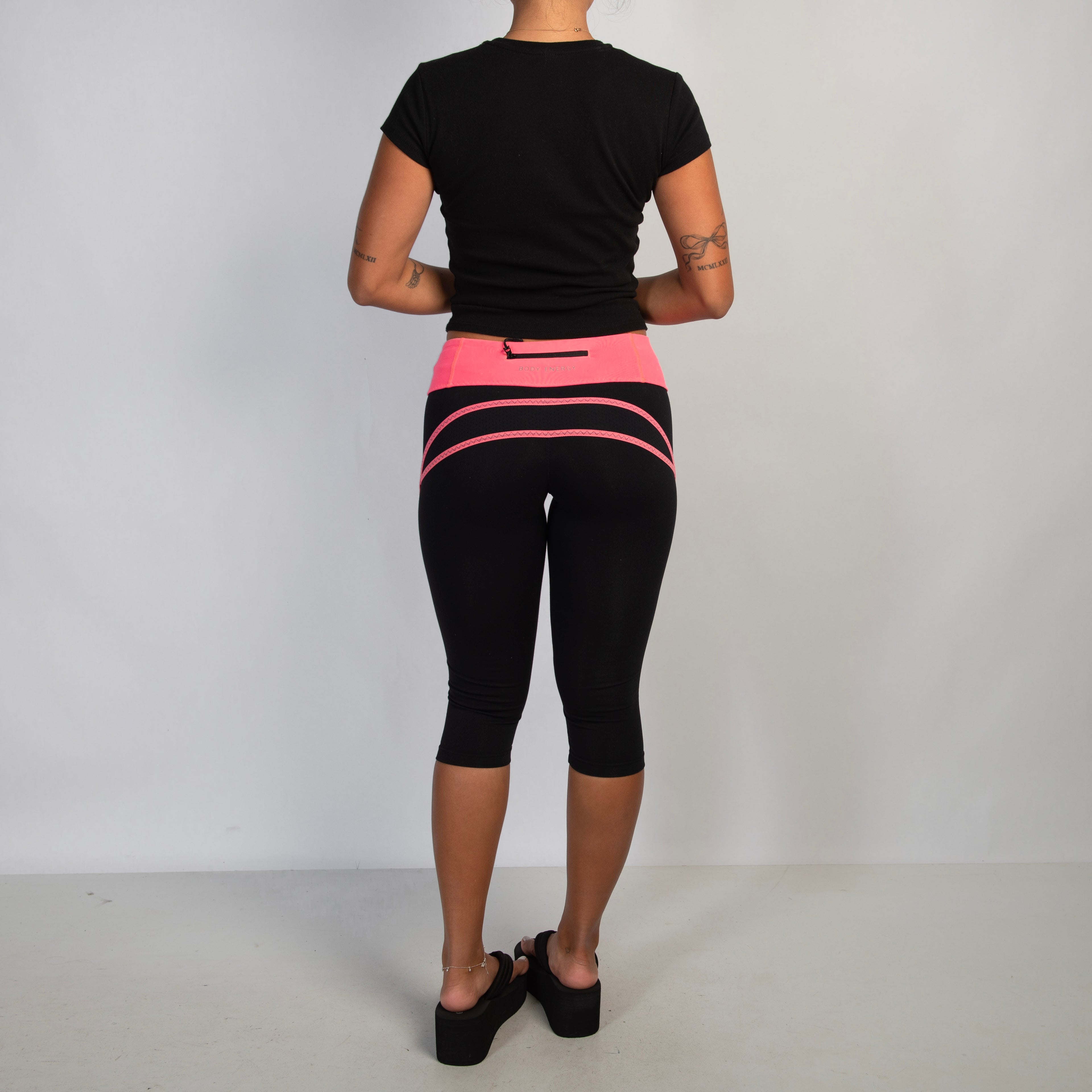 PINK ACCENT CAPRI TIGHTS