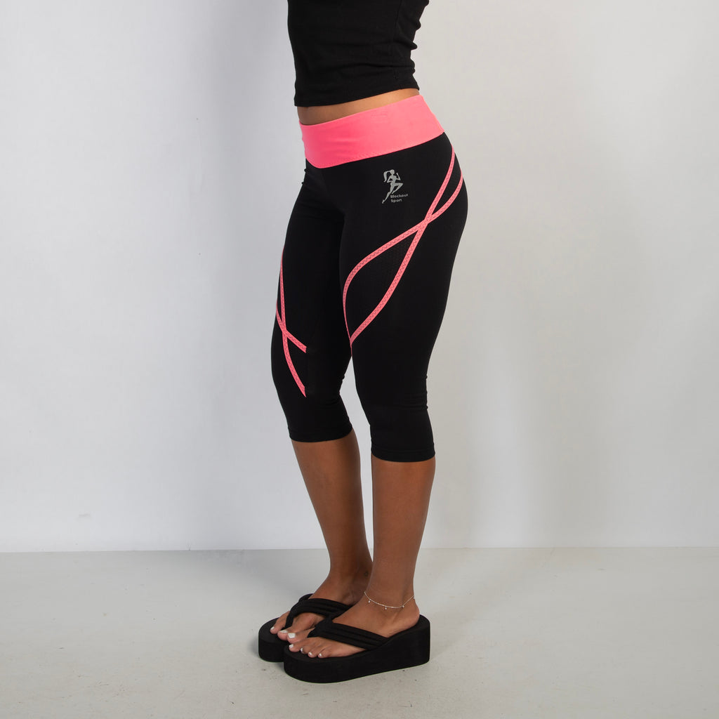 PINK ACCENT CAPRI TIGHTS