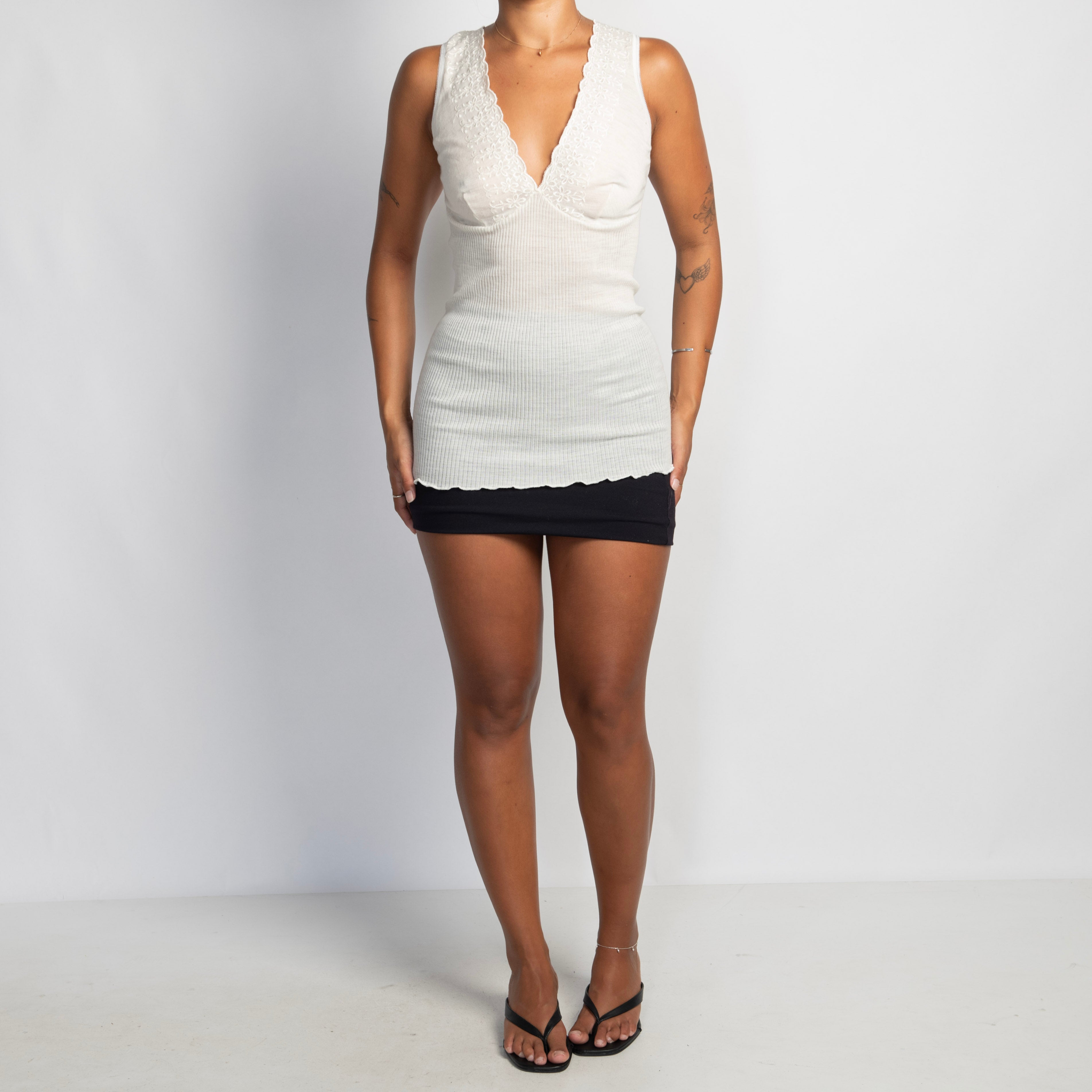 CREAM WOOL TANK TOP