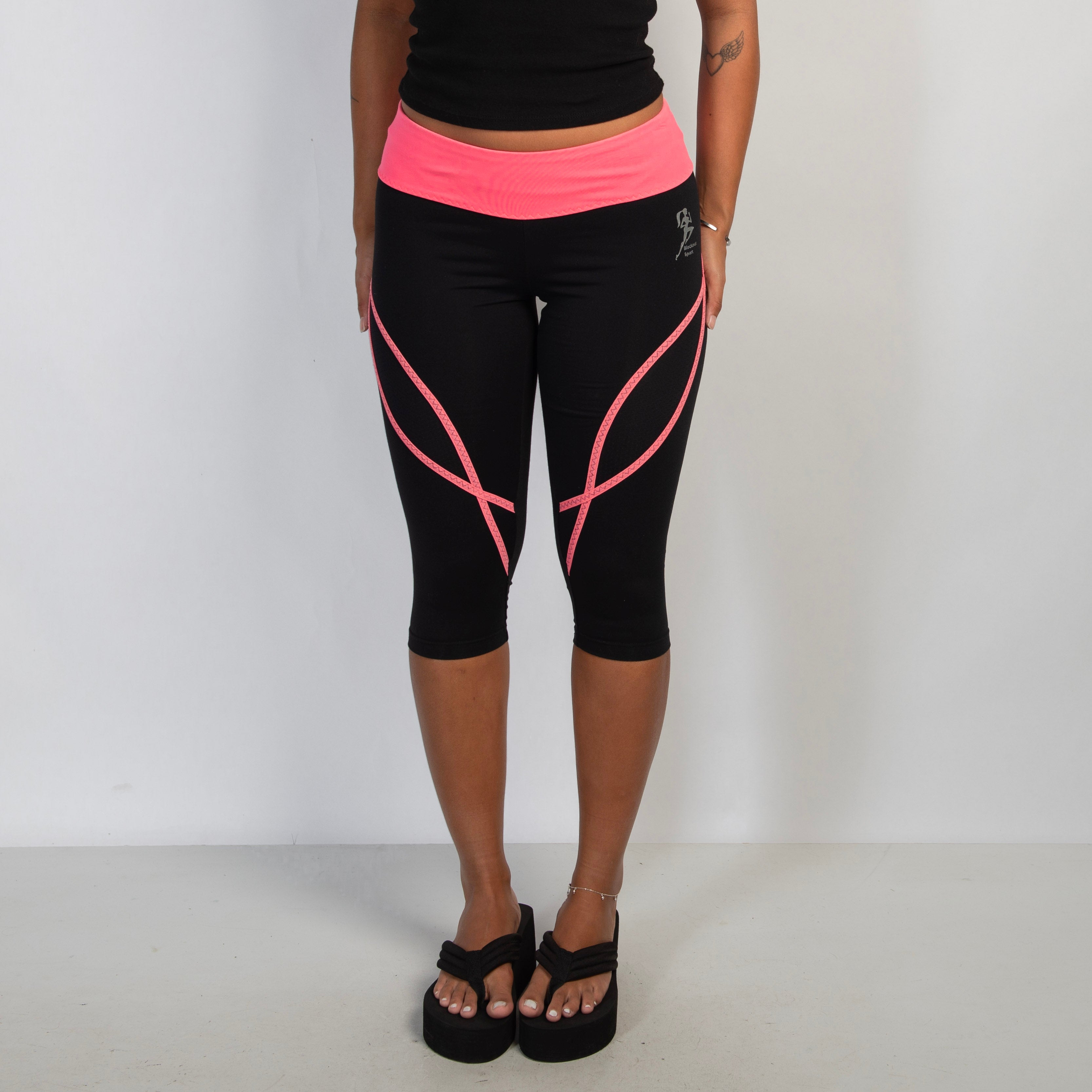 PINK ACCENT CAPRI TIGHTS