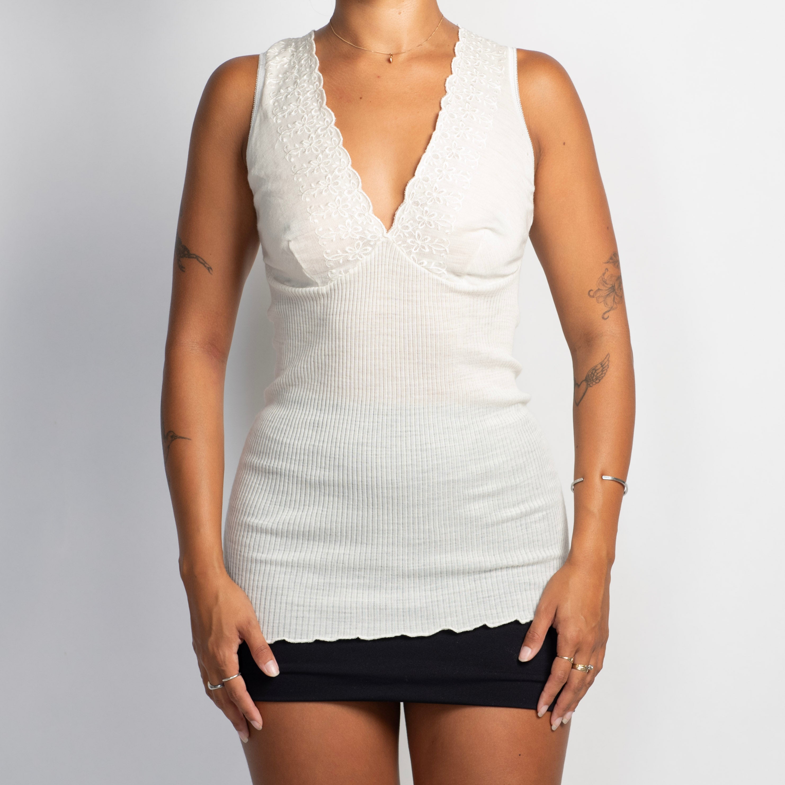 CREAM WOOL TANK TOP