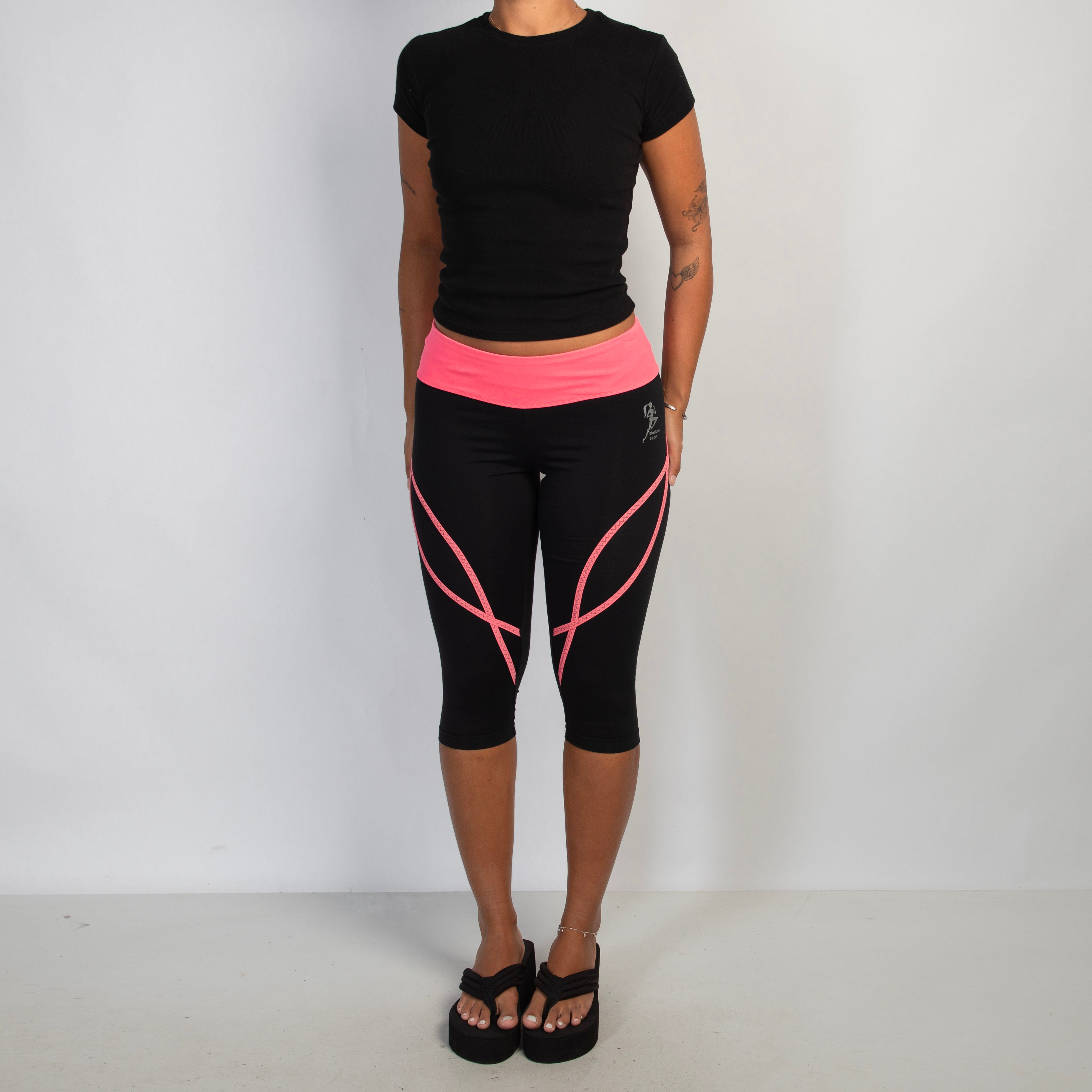 PINK ACCENT CAPRI TIGHTS