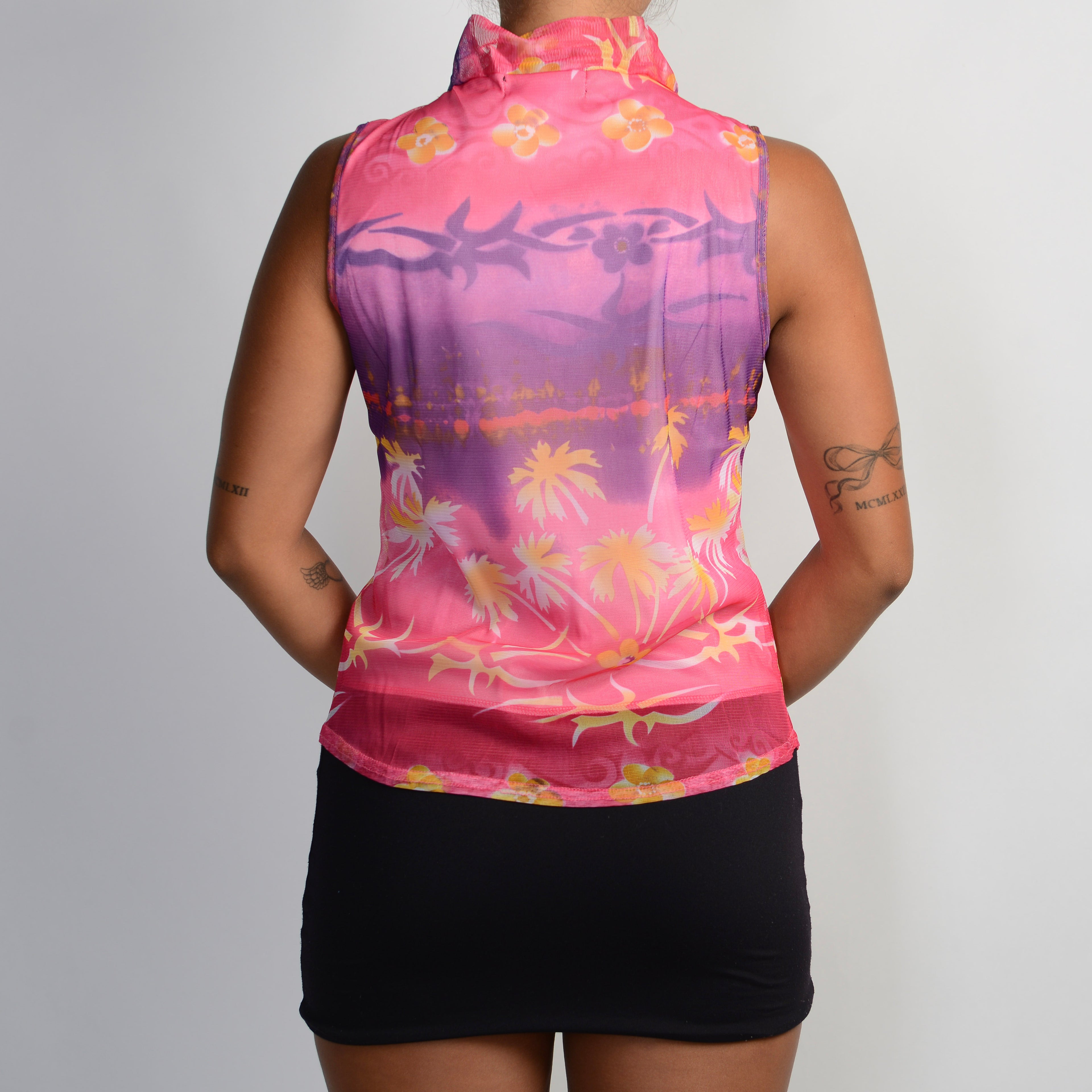 PINK MESH TANK TOP
