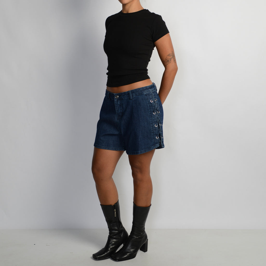 DARK DENIM SHORTS