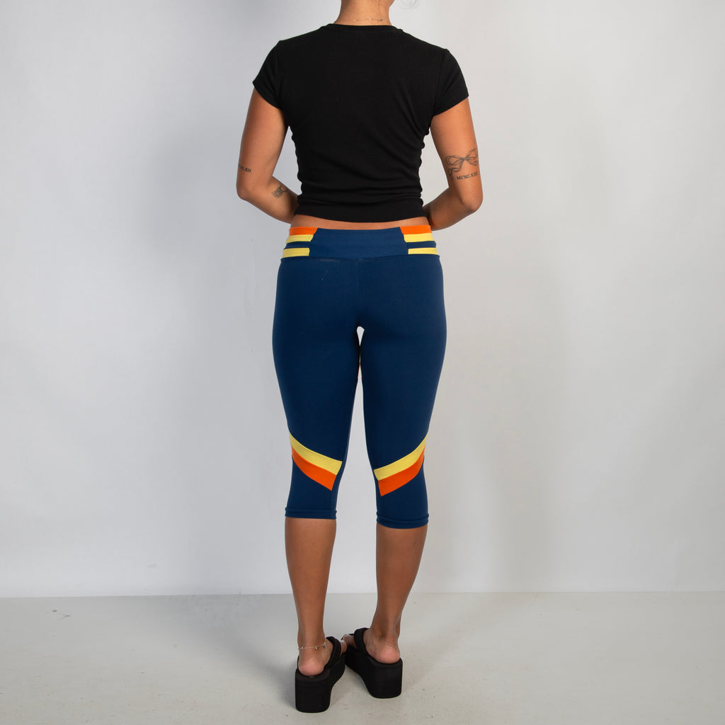 NAVY COLOUR BLOCK TIGHTS