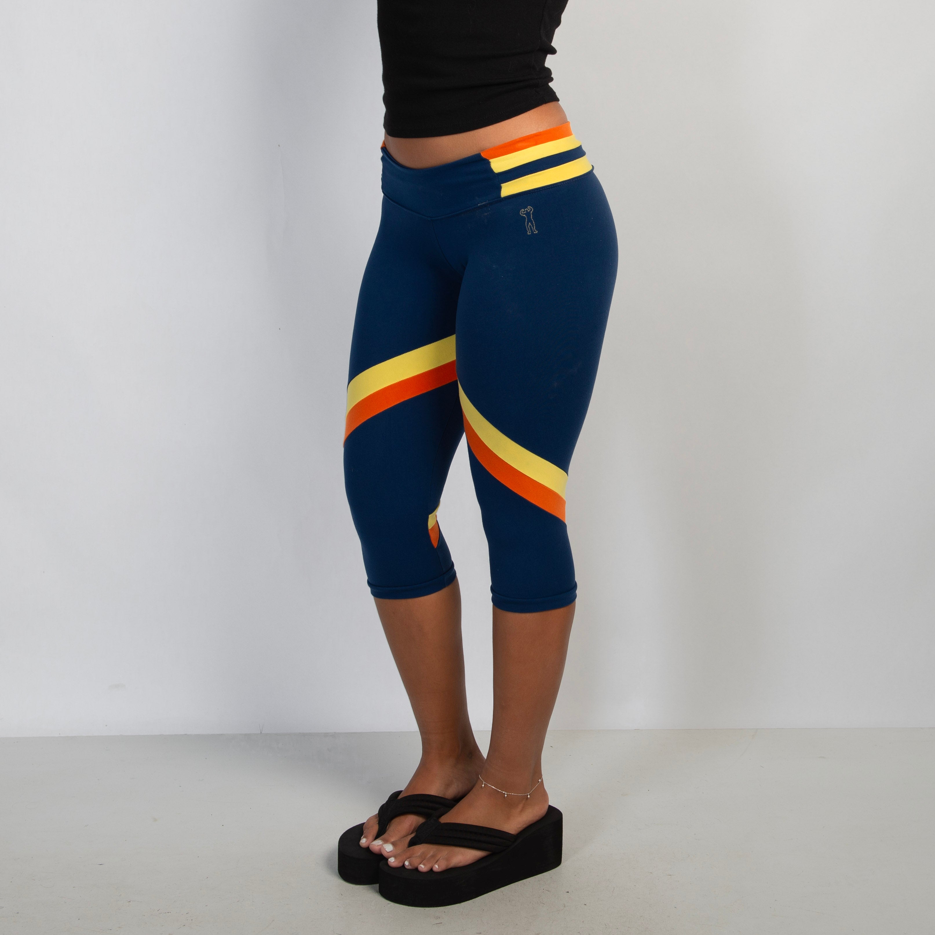 NAVY COLOUR BLOCK TIGHTS