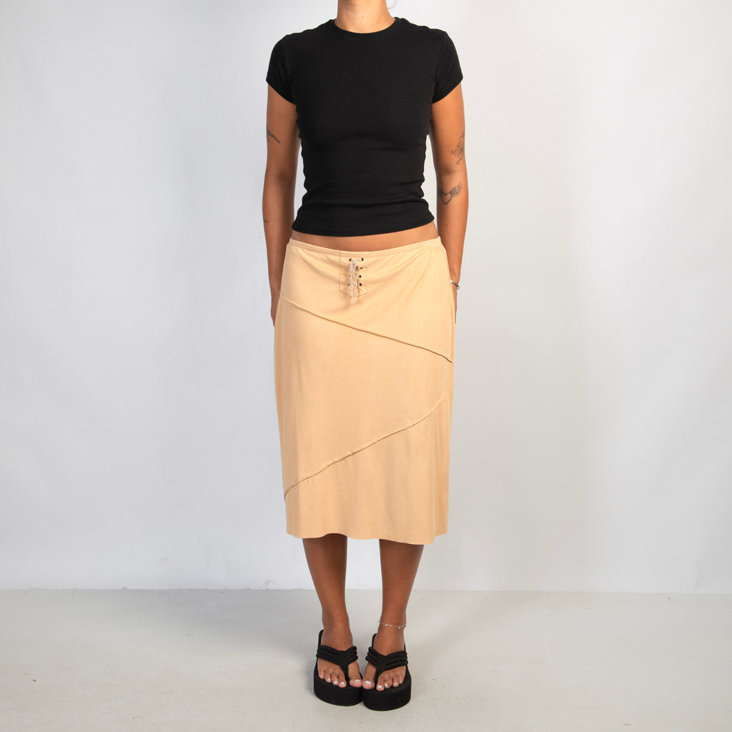 SUEDETTE MIDI SKIRT