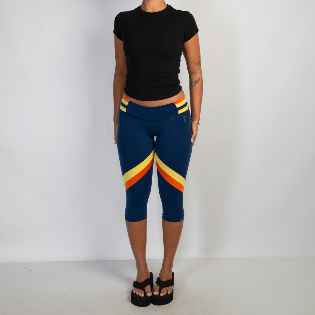 NAVY COLOUR BLOCK TIGHTS
