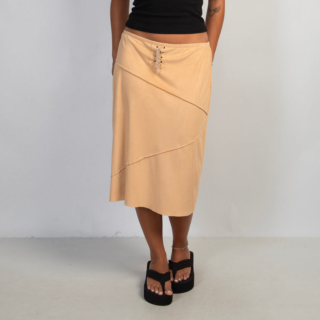 SUEDETTE MIDI SKIRT