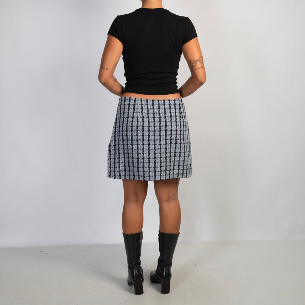 BLUE PLAID SKIRT