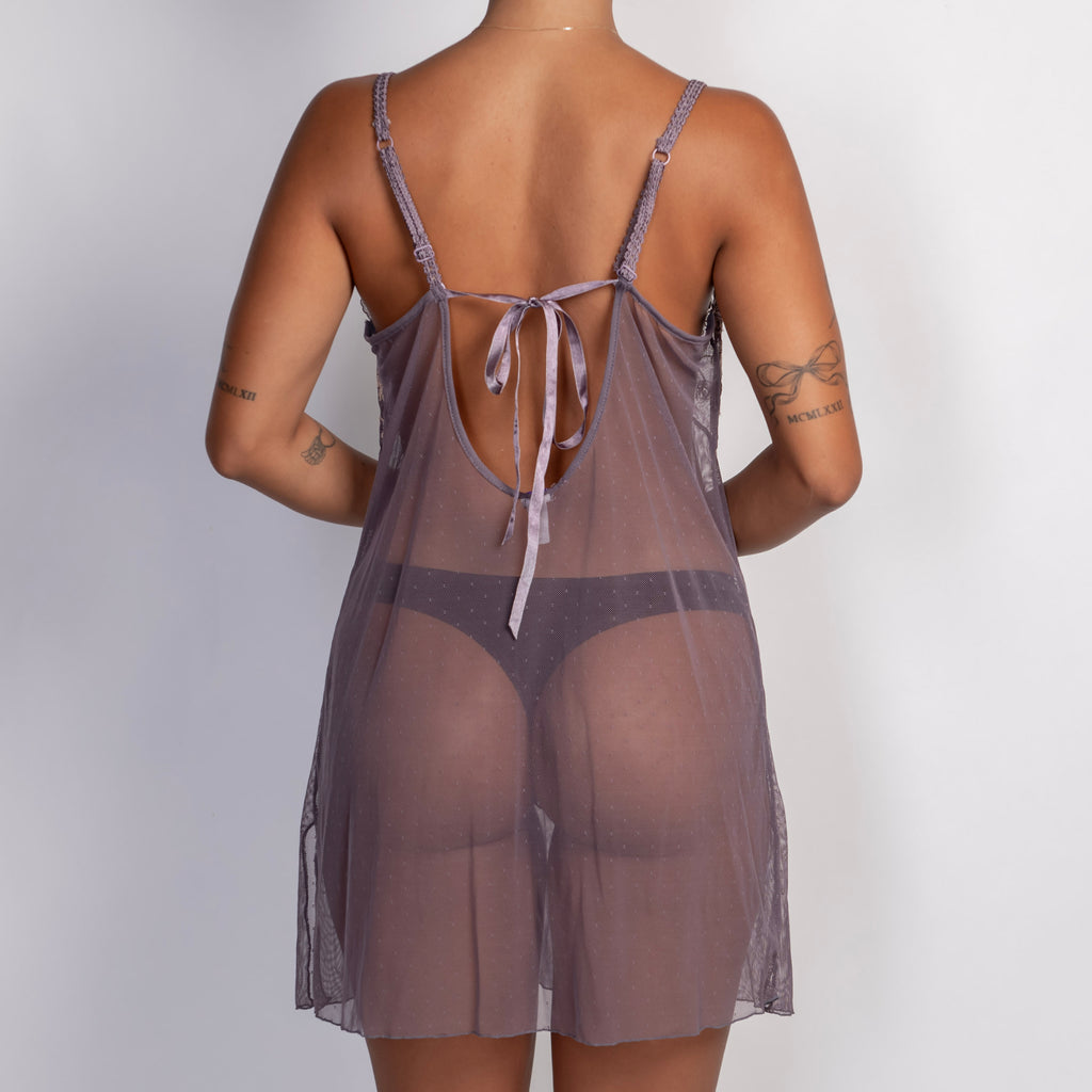 PURPLE MESH CHEMISE