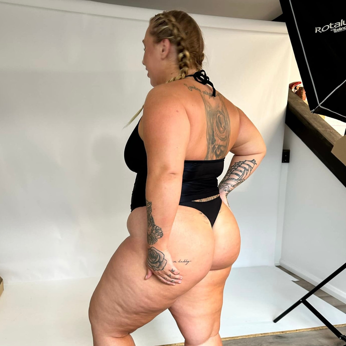 BLACK THONG BIKINI BOTTOM