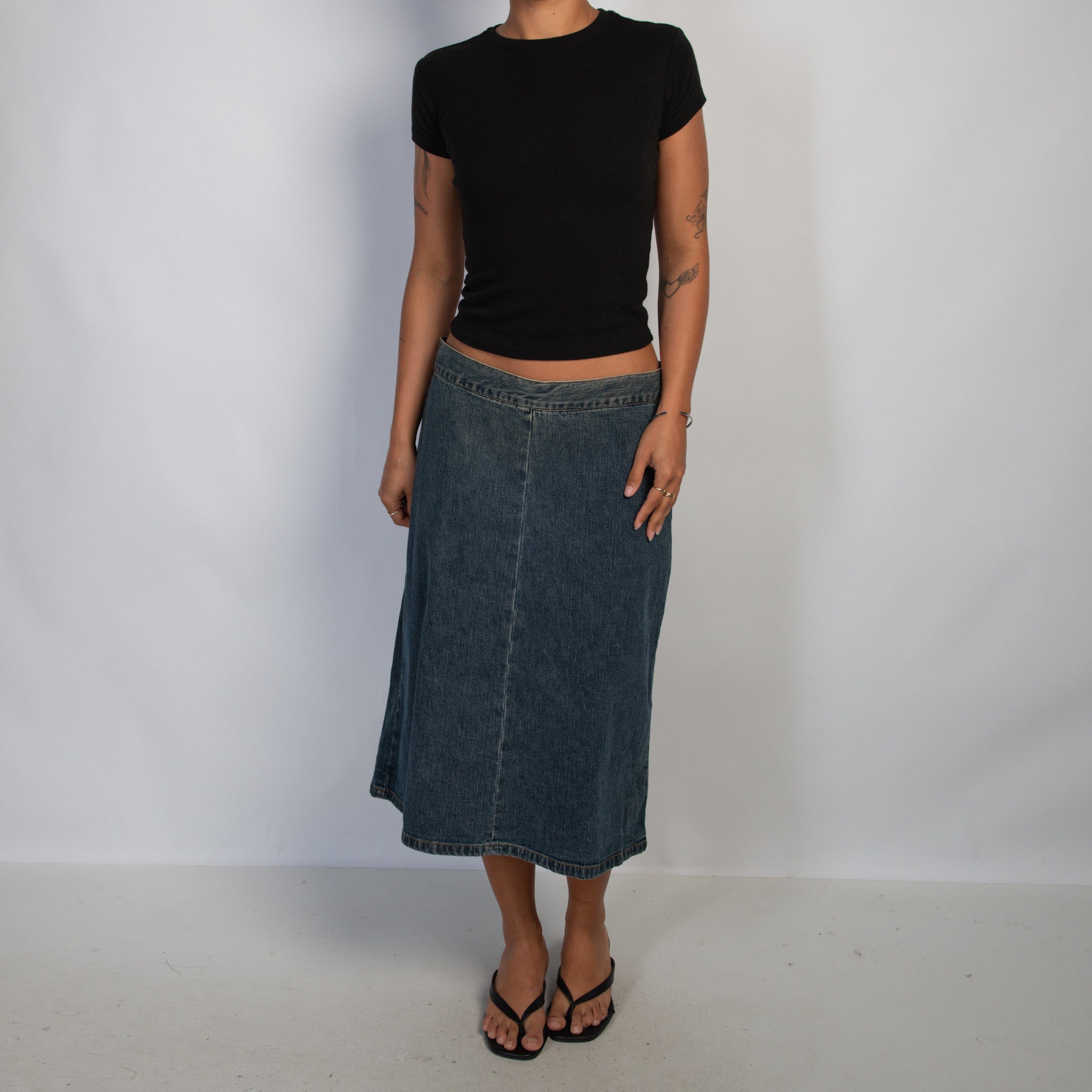 DENIM MIDI SKIRT