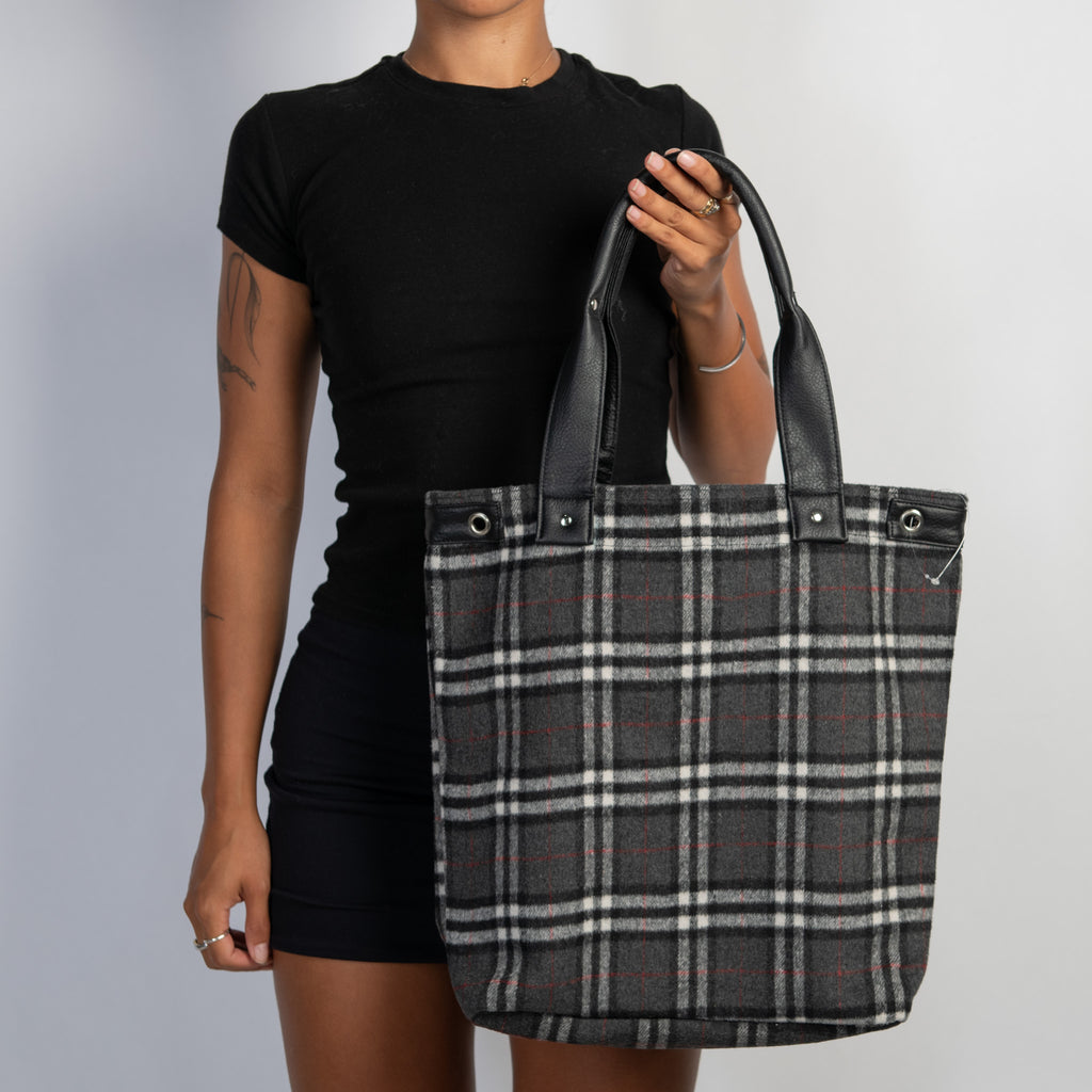 PLAID WOOL BAG