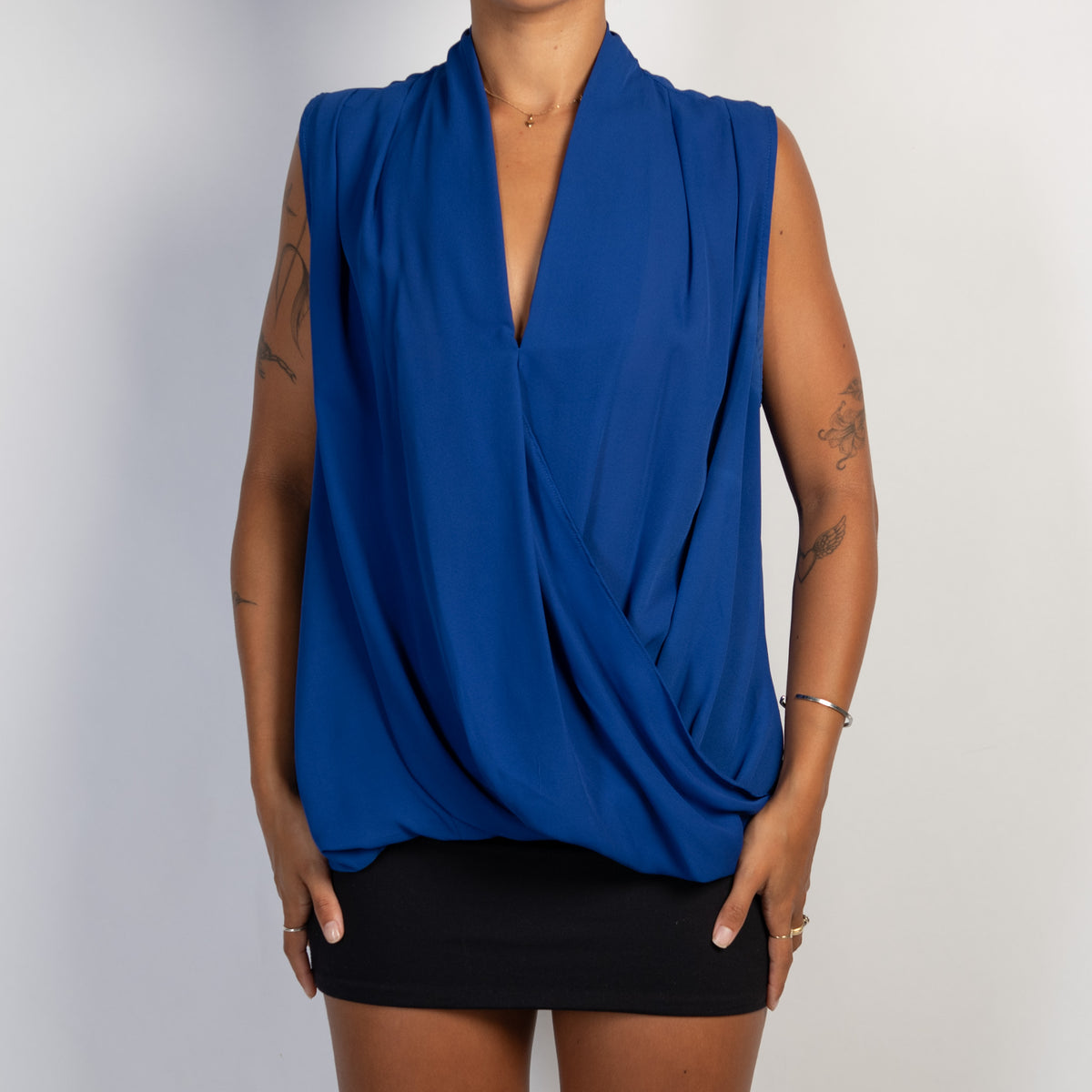 COBALT SLEEVELESS TOP