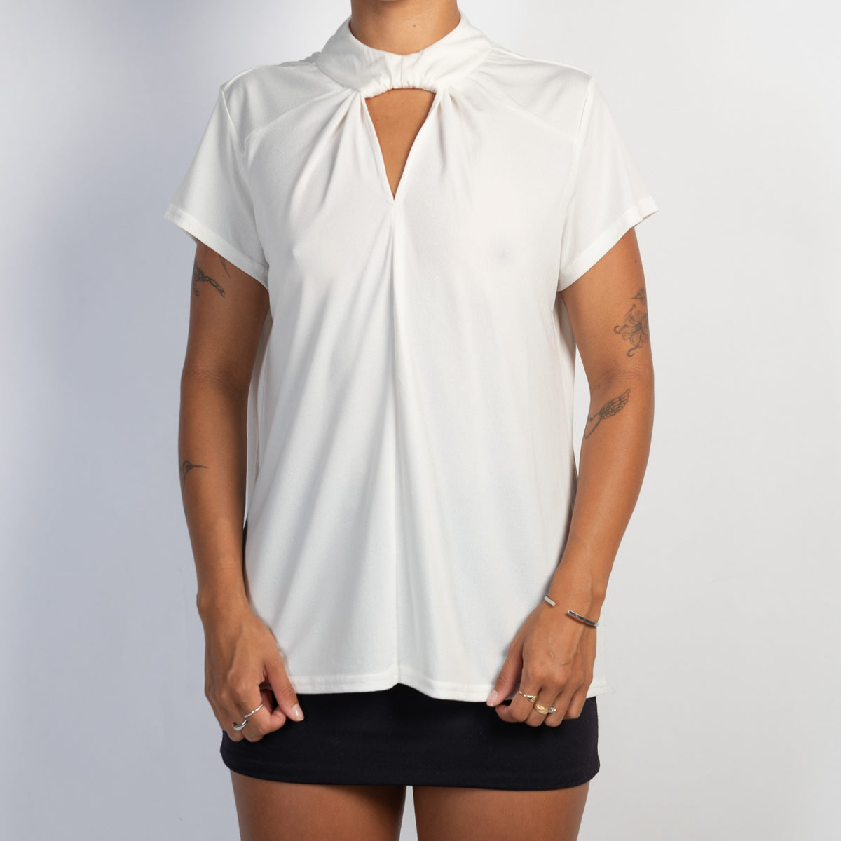 WHITE CUT OUT BLOUSE