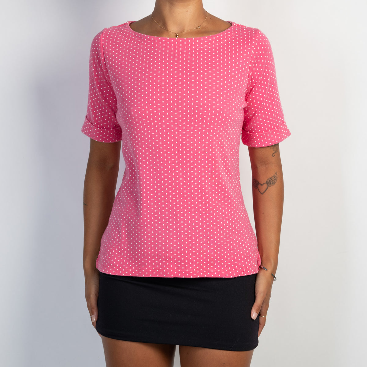 PINK POLKA DOT TOP