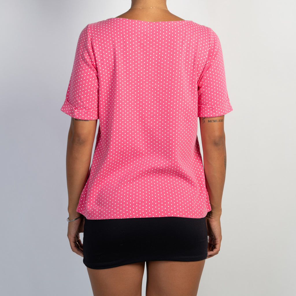 PINK POLKA DOT TOP