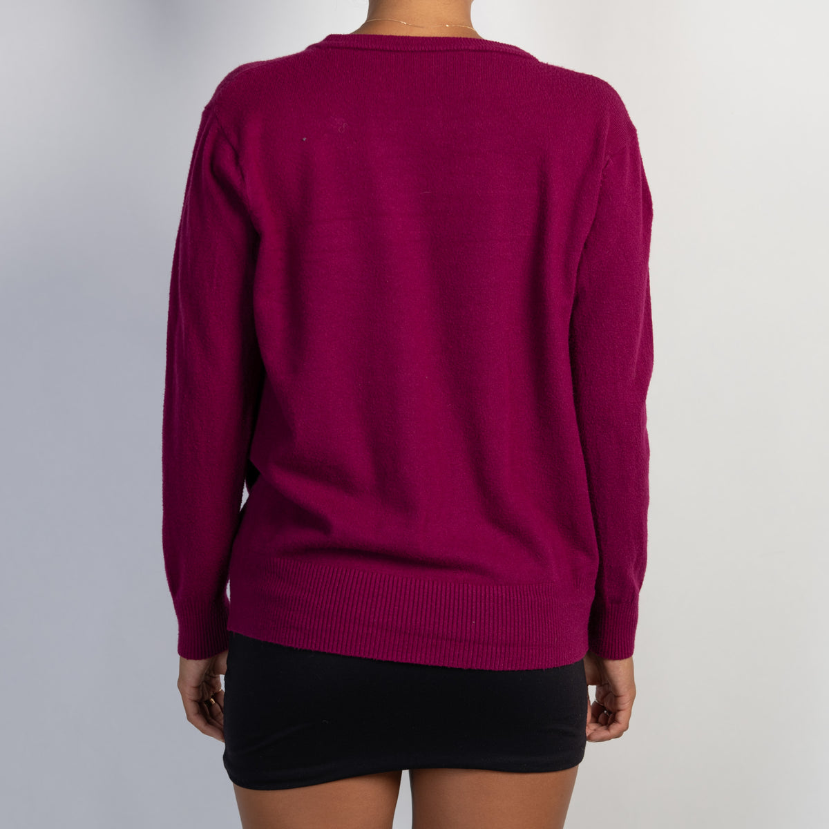 FUCHSIA KNIT CARDIGAN