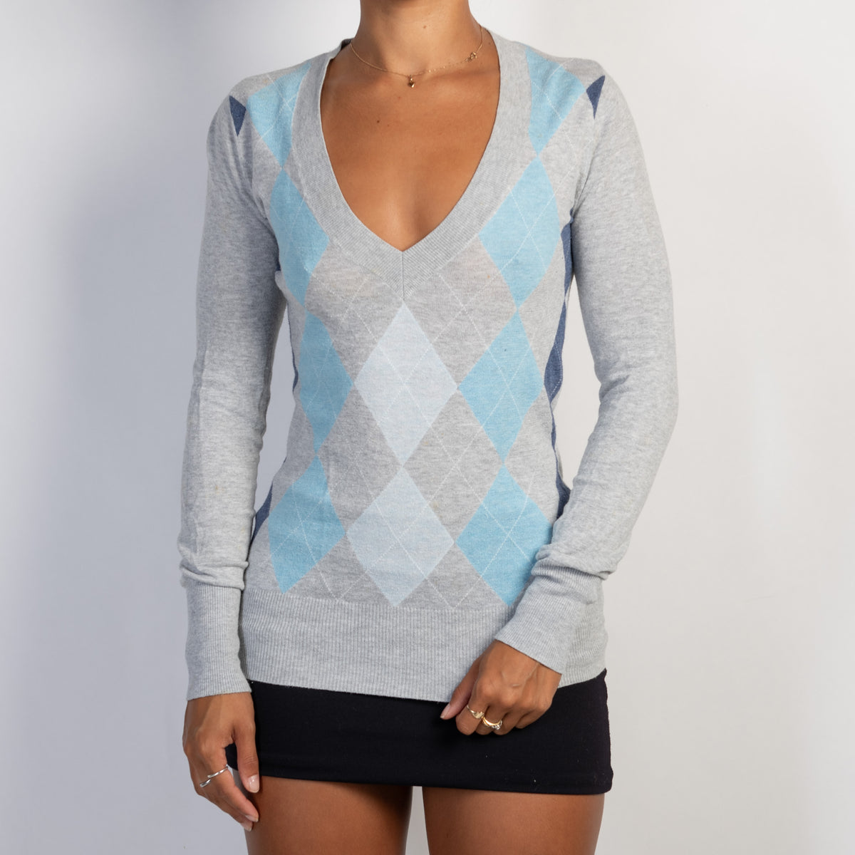 ARGLYE THIN KNIT TOP