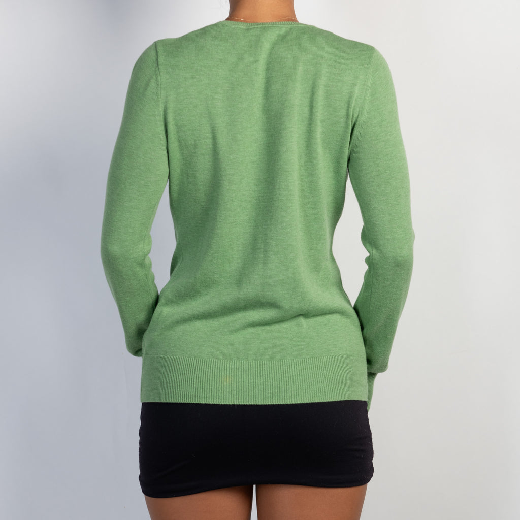 GREEN KNIT TOP