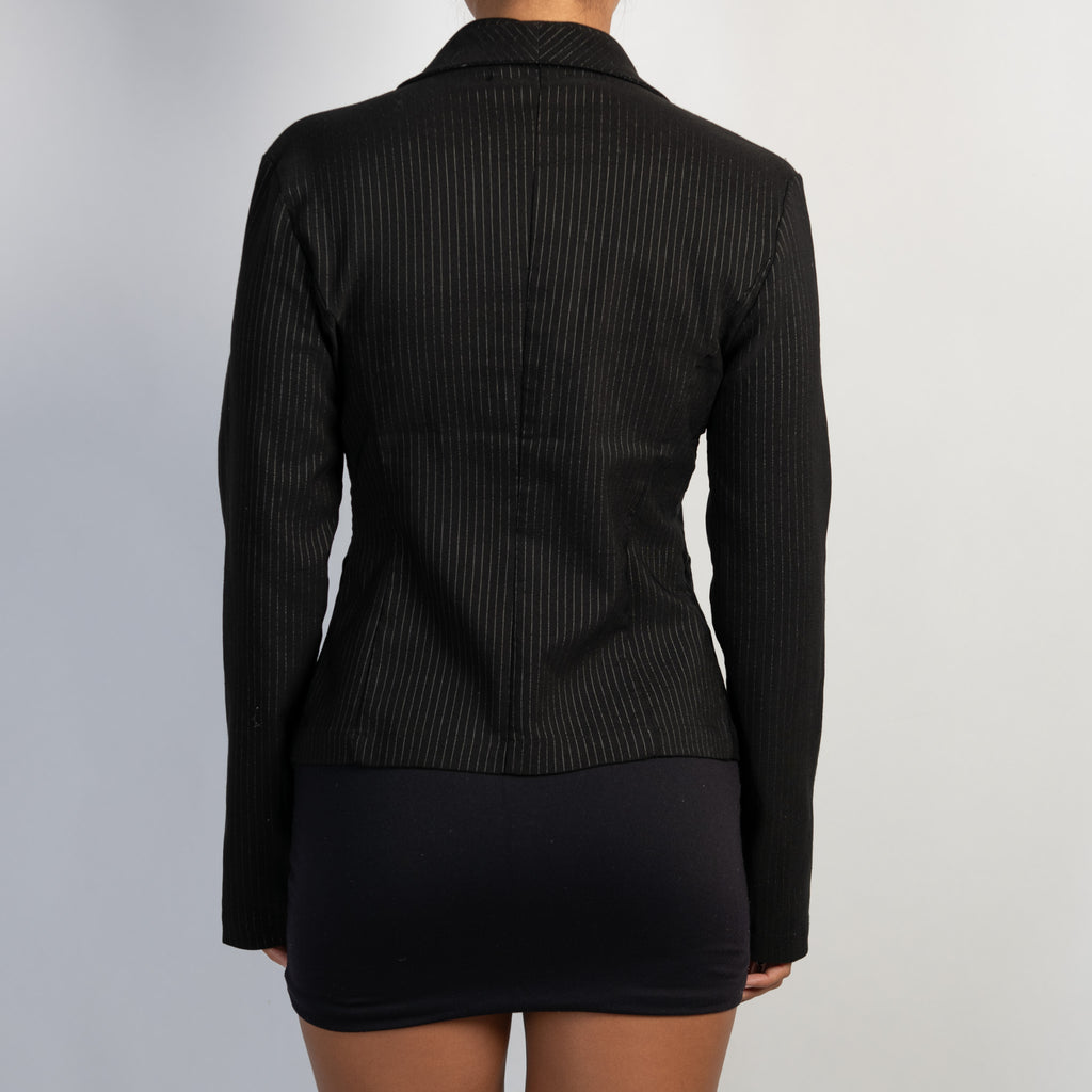 BLACK STRIPE BLAZER