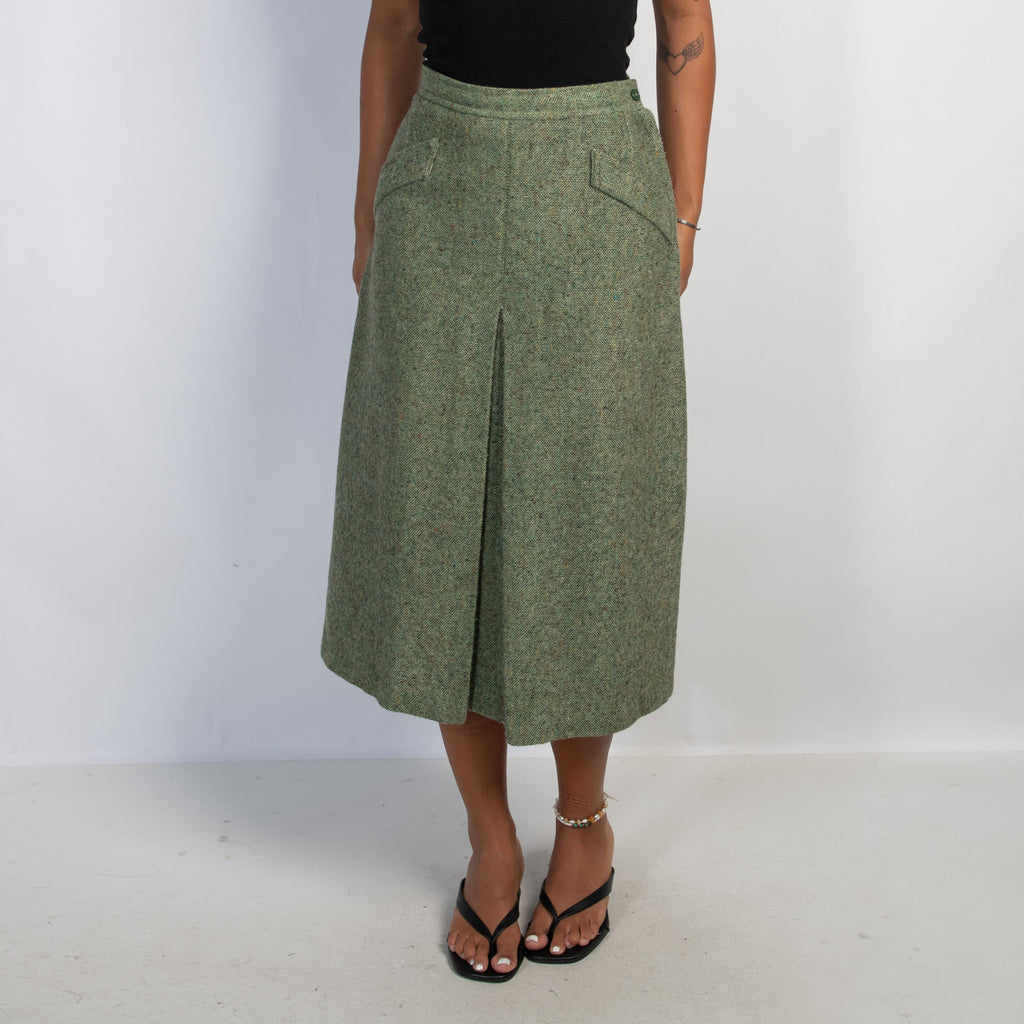 GREEN WOOL SKIRT