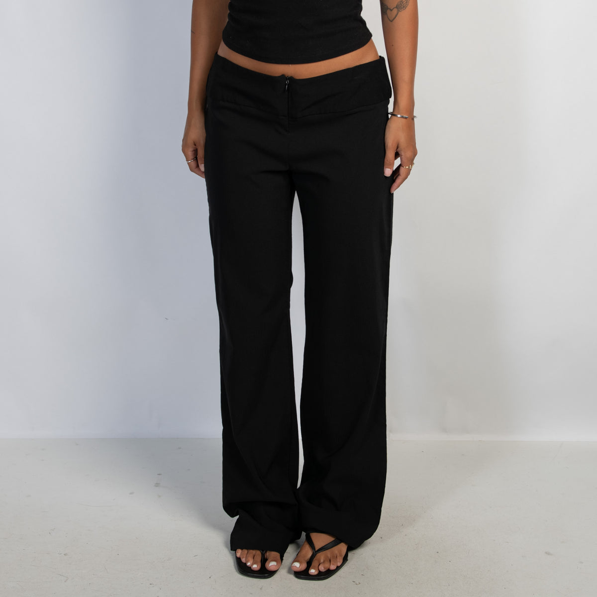 BLACK BOOTCUT PANTS