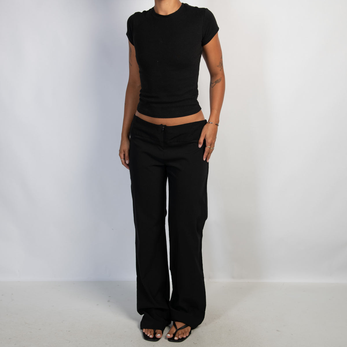 BLACK BOOTCUT PANTS