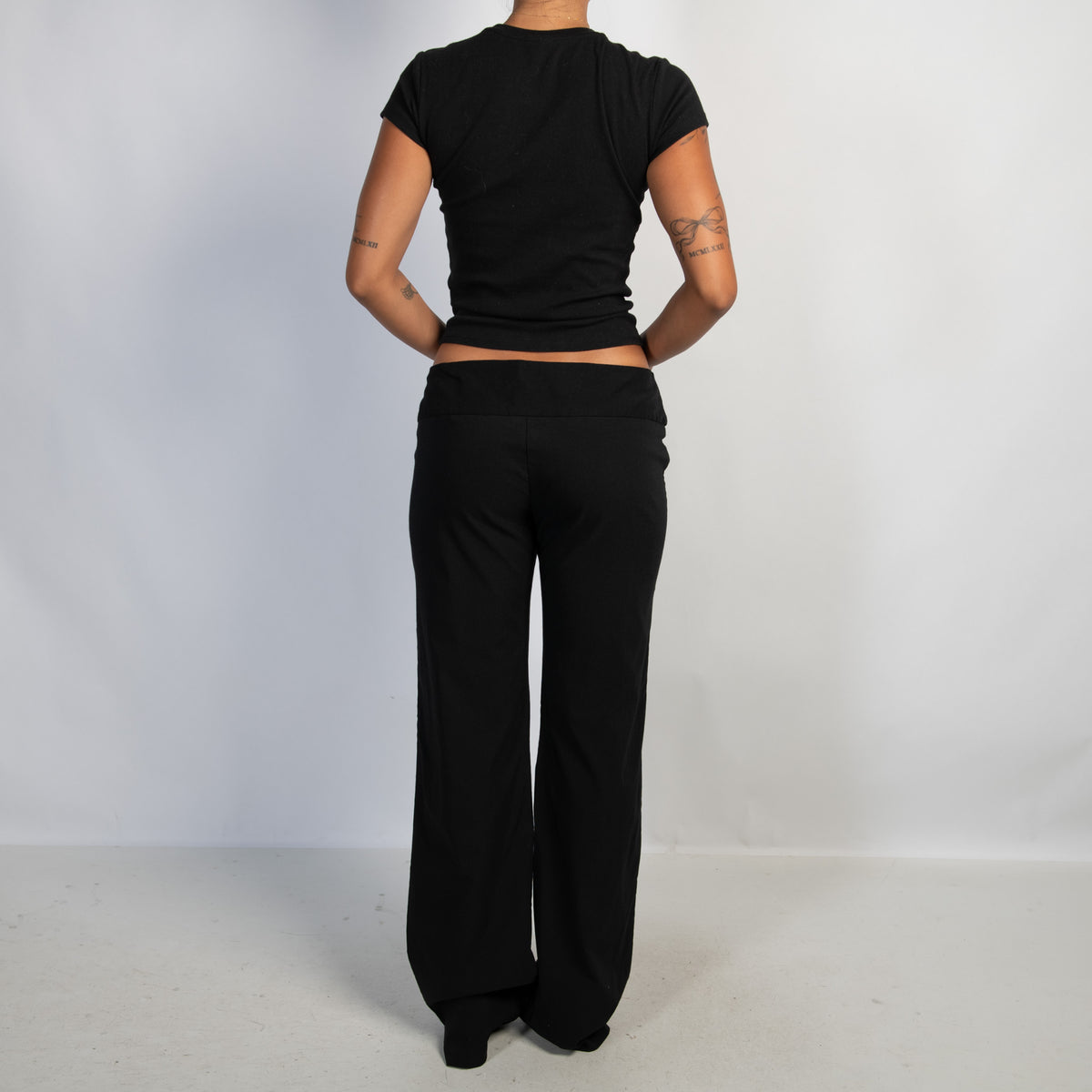 BLACK BOOTCUT PANTS