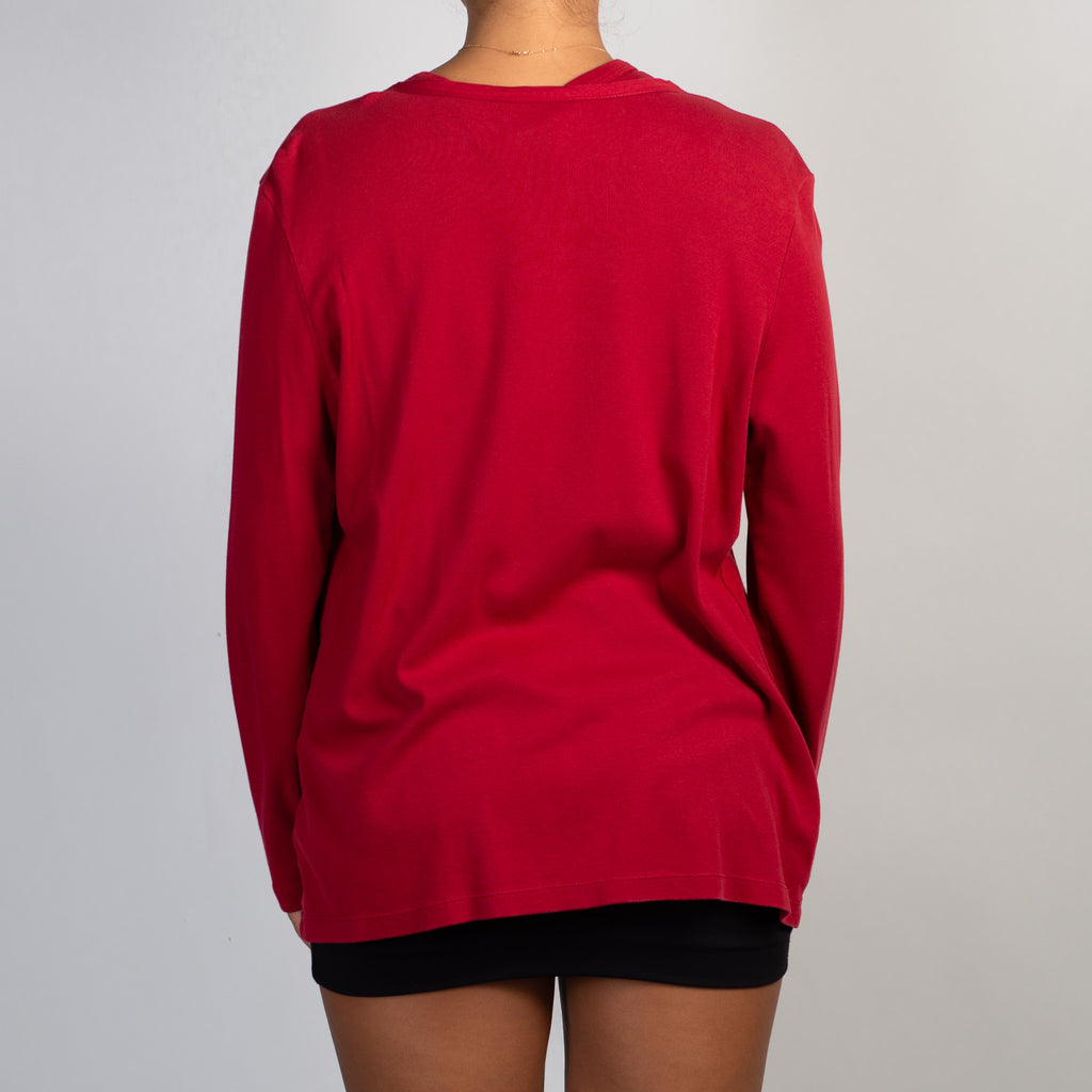 RED LAYERED CARDIGAN SET