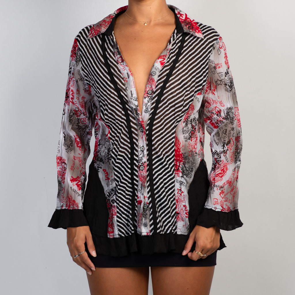 PATTERN TEXTURE BLOUSE
