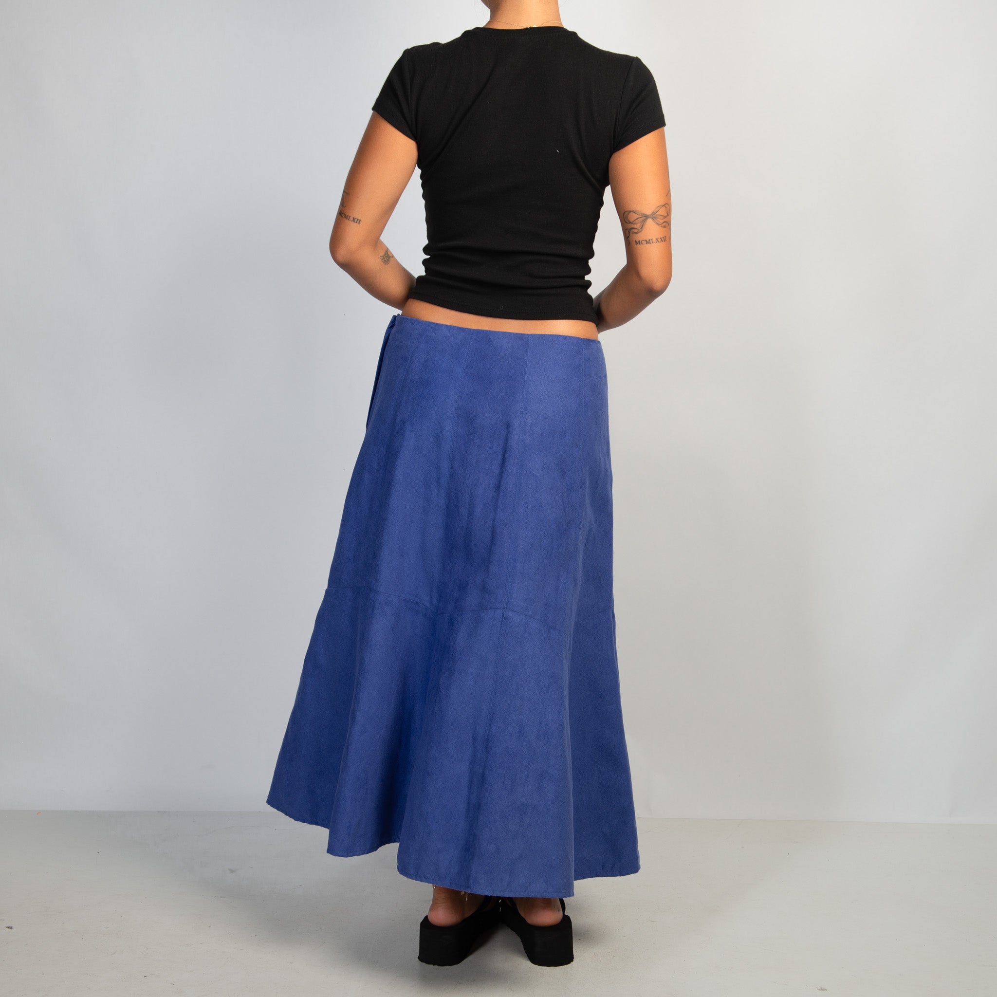 VIOLET SUEDETTE MAXI SKIRT