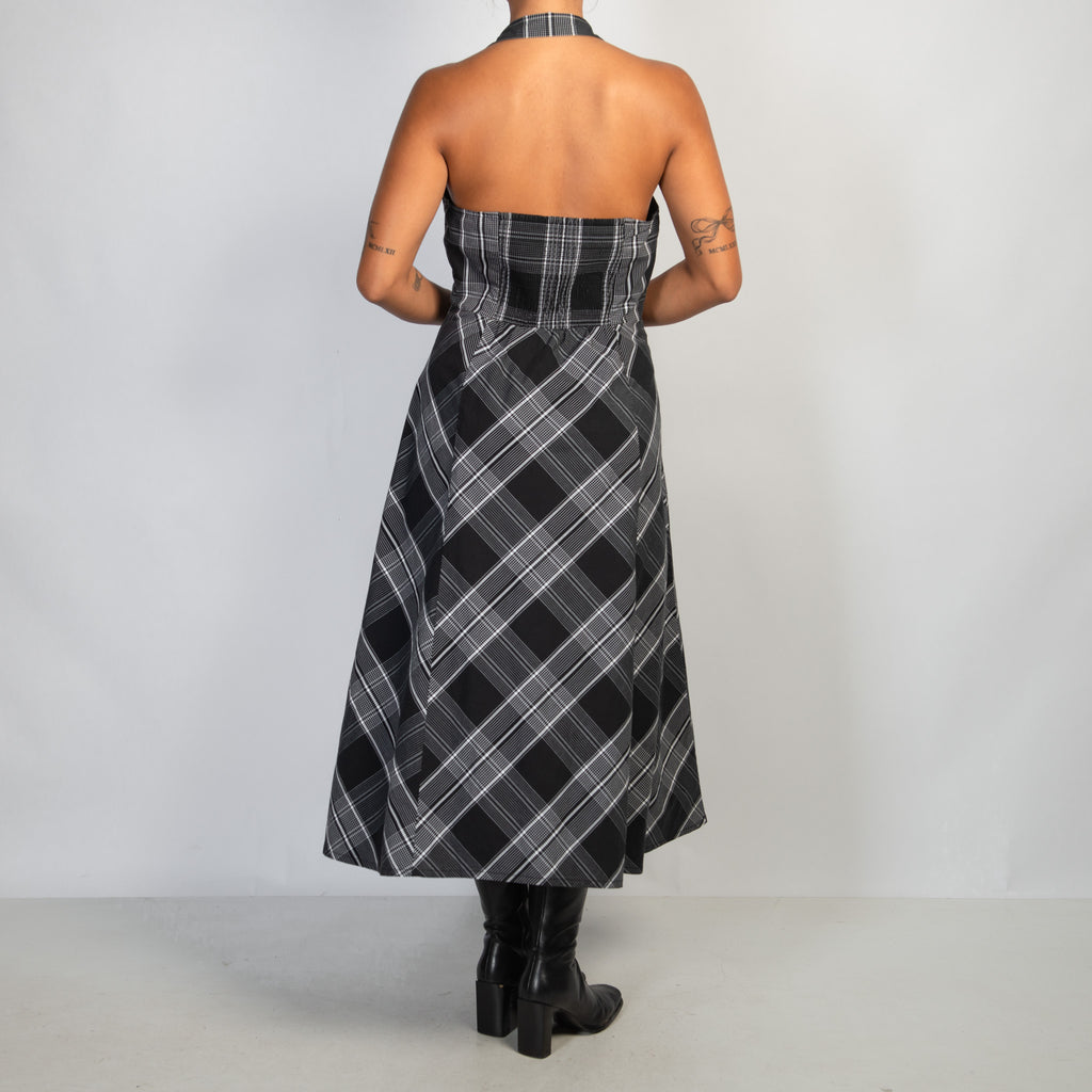 GINGHAM MIDI DRESS