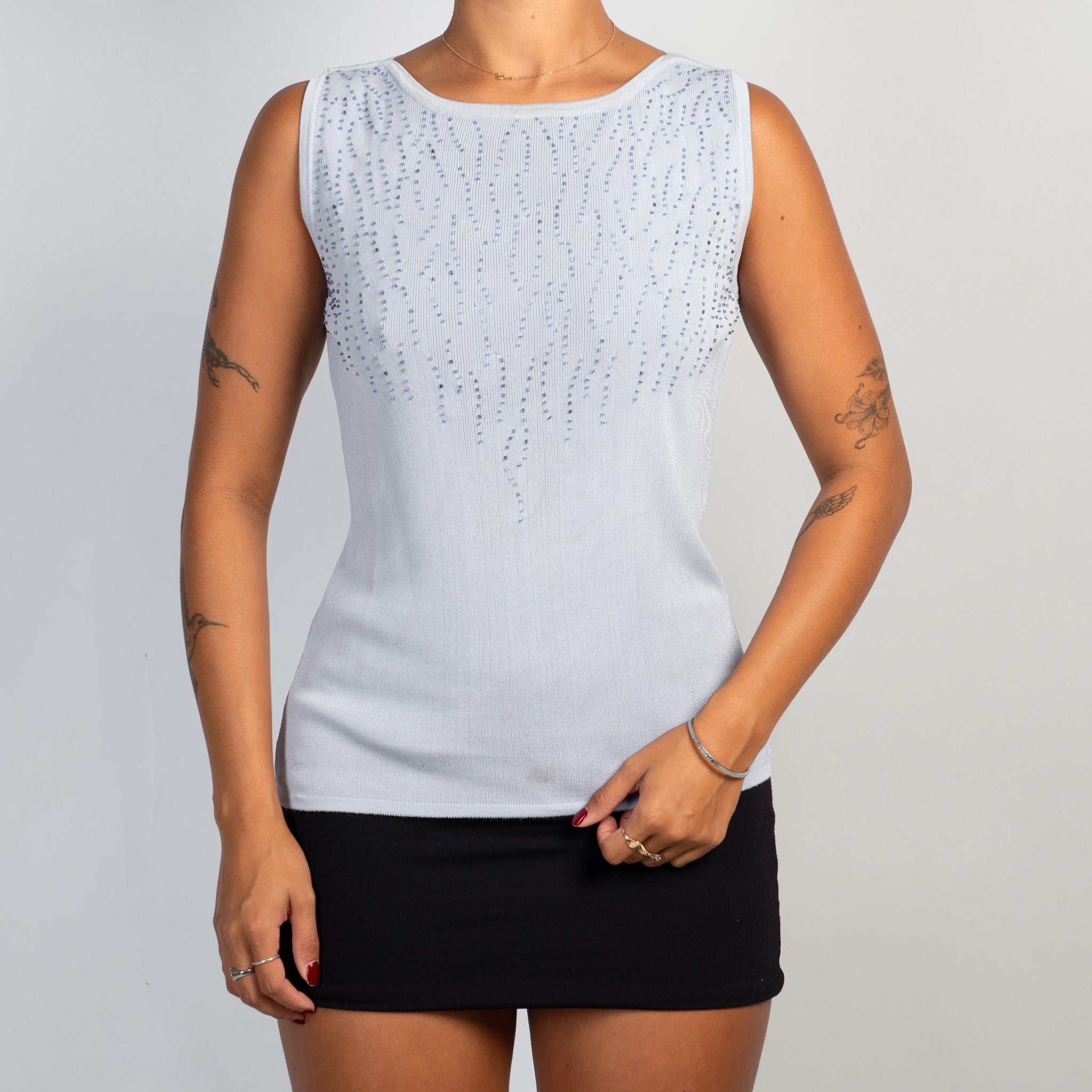 LILAC BEADED TOP