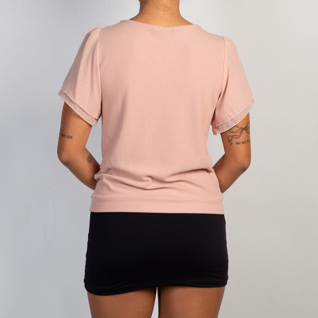 PINK WAFFLE TOP