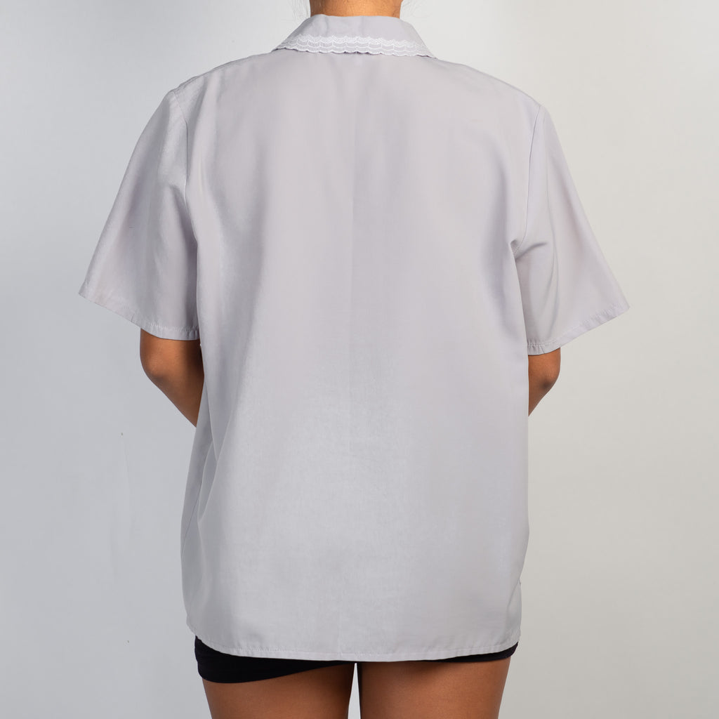 GREY BOXY BLOUSE