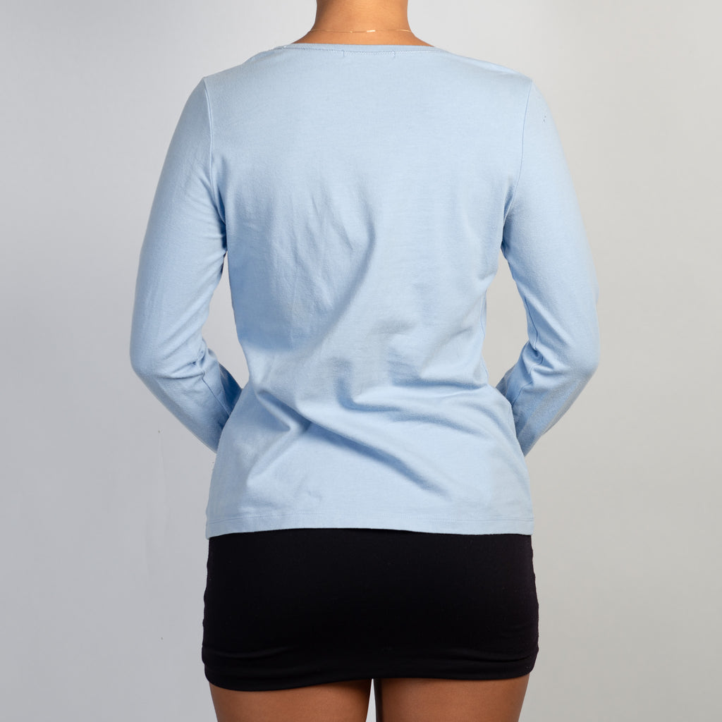 BLUE LONG SLEEVE TOP