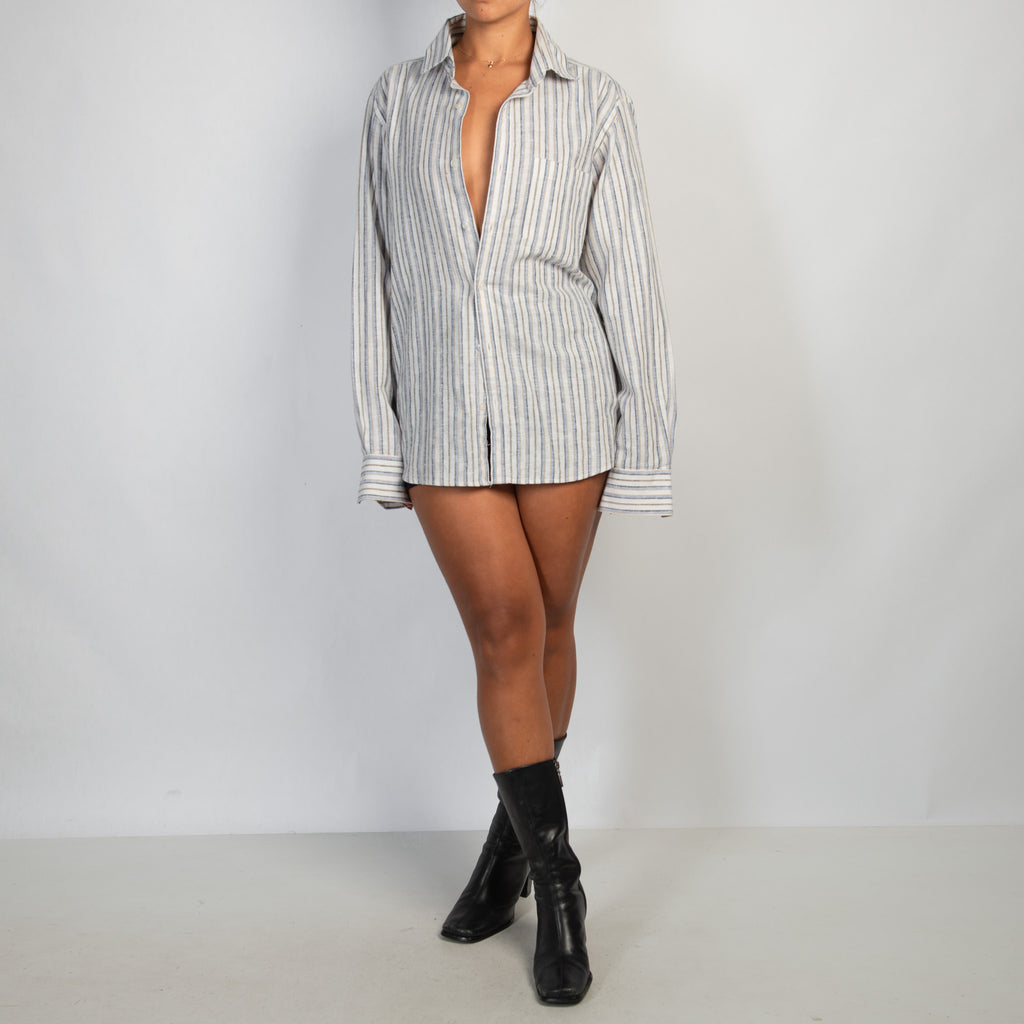 STRIPE COTTON BLOUSE