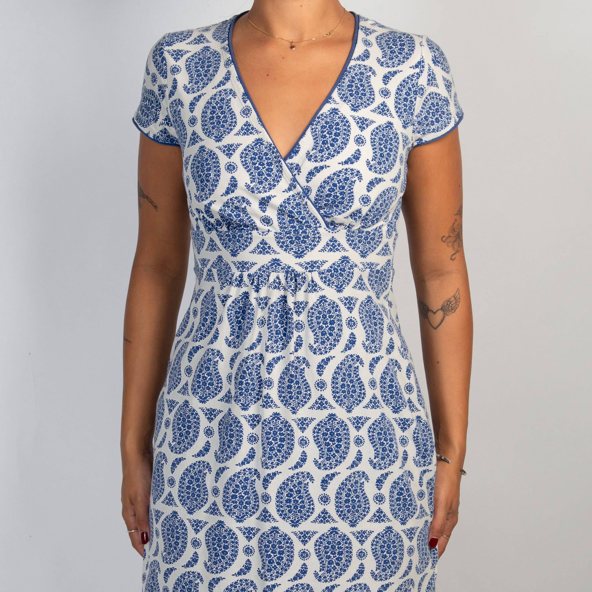 BLUE PAISLEY DRESS