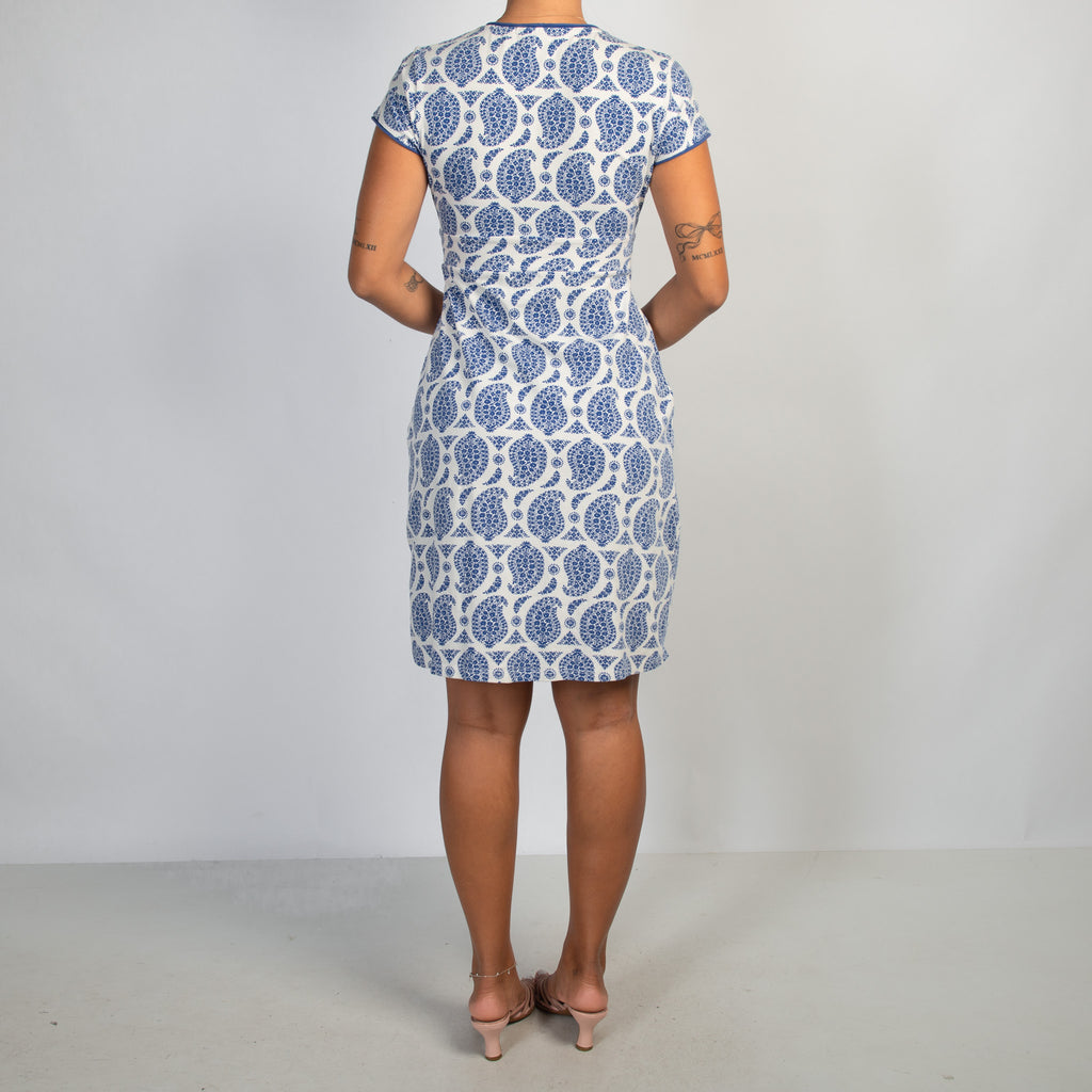 BLUE PAISLEY DRESS