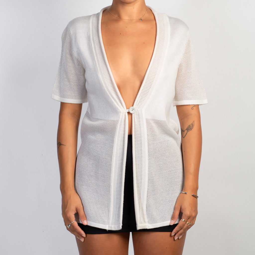 OFF WHITE KNIT CARDIGAN
