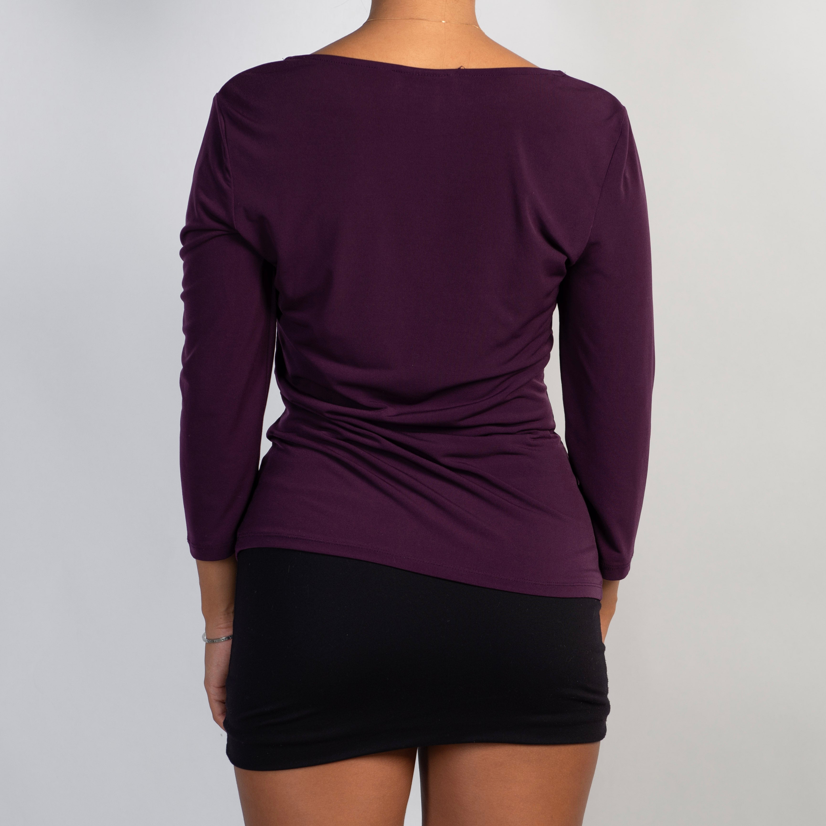 PURPLE COWL NECK TOP