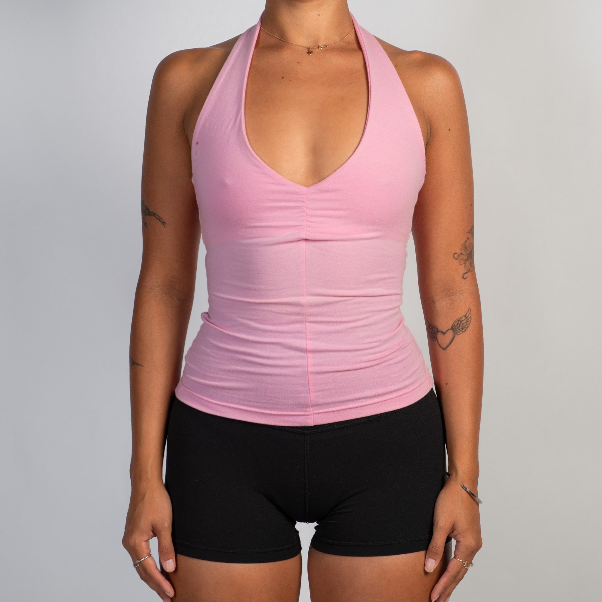 PINK HALTER TOP