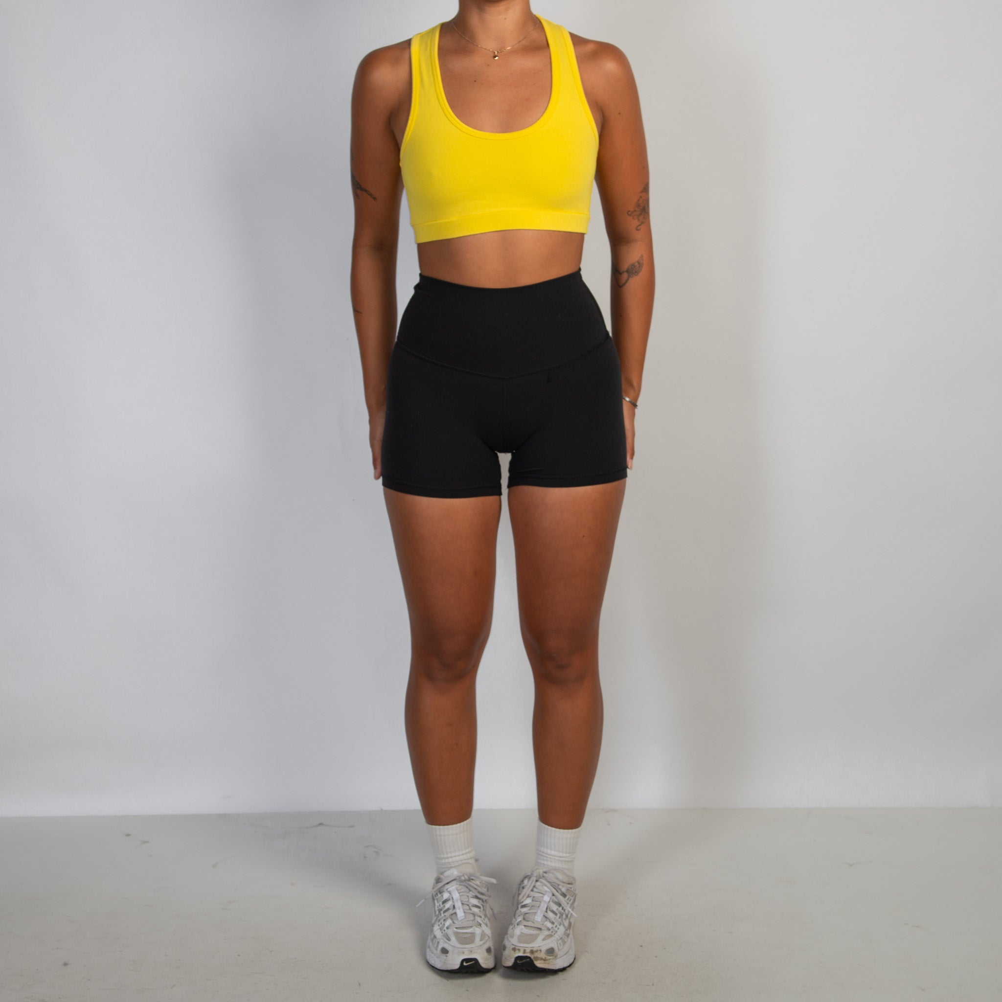 YELLOW COTTON SPORTS BRA