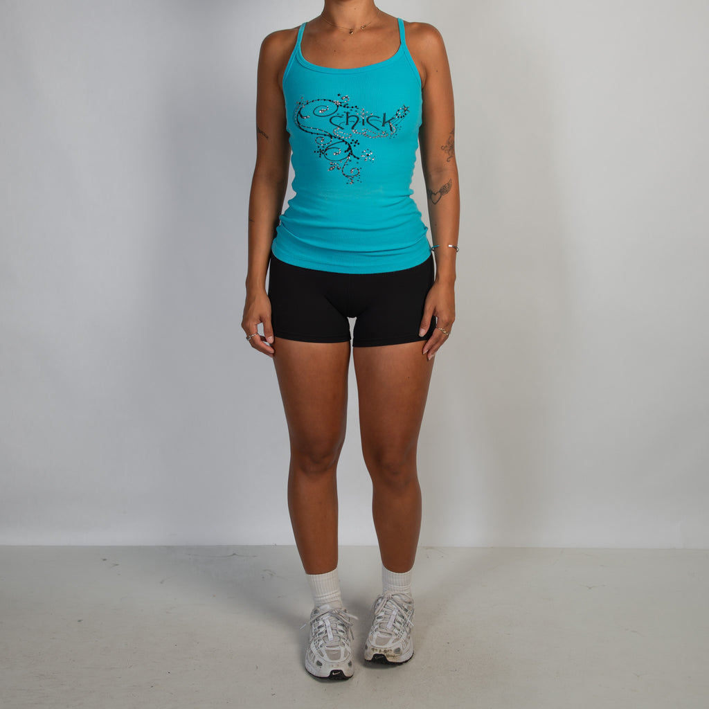BLUE COTTON TANK TOP